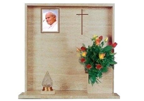 lapide travertino ossario cinerario